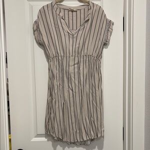 Striped V-Neck Dress maternity dress/top size L
